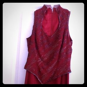 Formal burgundy dress